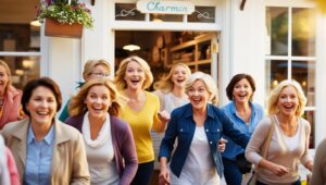 People flocking to a business